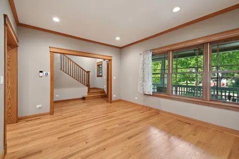 Modern black-framed windows installed in a Northbrook home to improve energy efficiency and style. | Hammell Homes