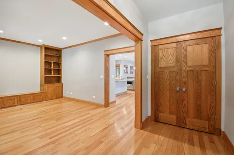 Grab bars and walk-in tub in a remodeled Wilmette bathroom designed for safety and comfort